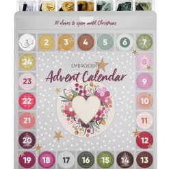 Panduro Hobby Adventskalender broderi kit – allt för att brodera varje dag mot julafton | Broderikit