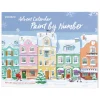 Panduro Hobby Adventskalender Paint by number / måla efter nummer, 25×28 cm + 24 färger & 3 penslar | Övriga Färger