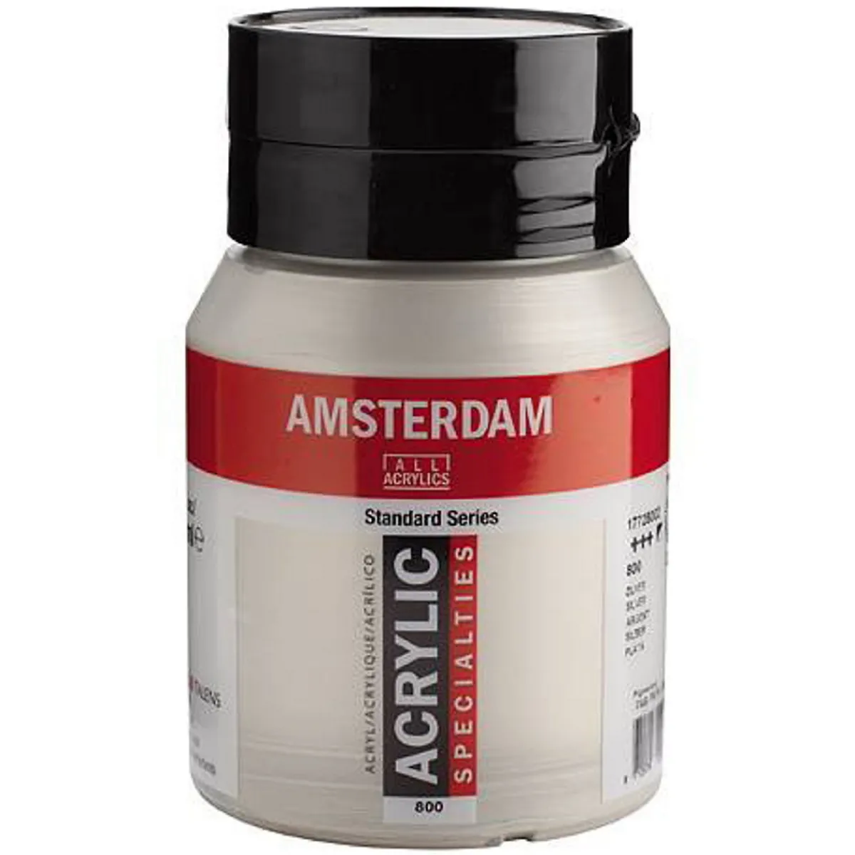 Amsterdam Acrylic akrylfärg 500 ml Silver 800 | Akrylfärger