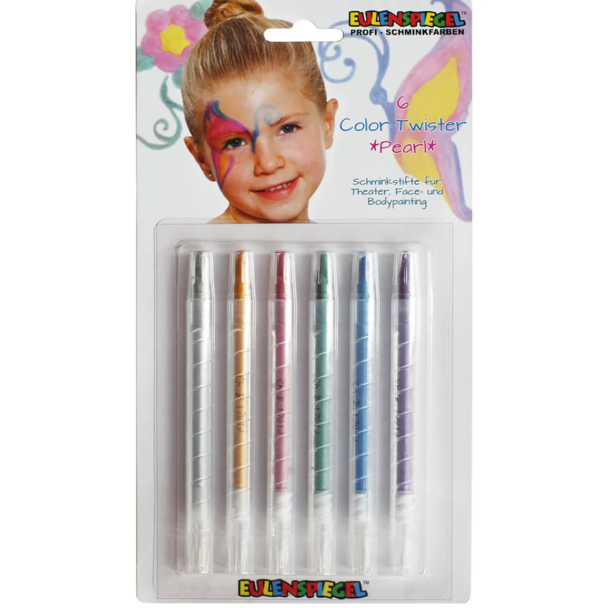 Barn Eulenspiegel Ansiktskritor Twister Pearl 6p