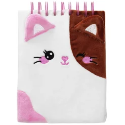 Panduro Hobby Anteckningsbok fluffiga kawaii katten! 14,5×18,5 cm, 80 vita ark, spiralbunden | Barn Skolmaterial