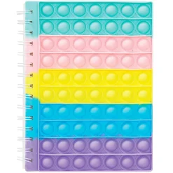 Panduro Hobby Anteckningsbok Pop it – framsida med färgglada fidget toy pop its! 16×20 cm, 90 ark | Barn Skolmaterial