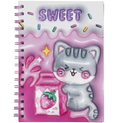 Panduro Hobby Anteckningsbok Sweet A5, söt spiralbunden skrivbok med 80 linjerade ark, 80 g/m² | Barn Skolmaterial