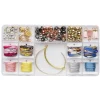 Panduro Jewellery Armbands-kit, allt för att skapa tygarmband – bling, pärlor, tassels & rosetter!