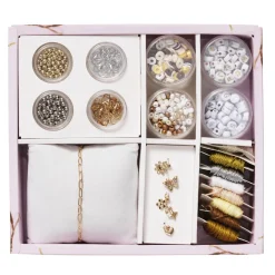 Panduro Jewellery Armbandskit med tråd, pärlor, charms / hängen och tillbehör | Armband