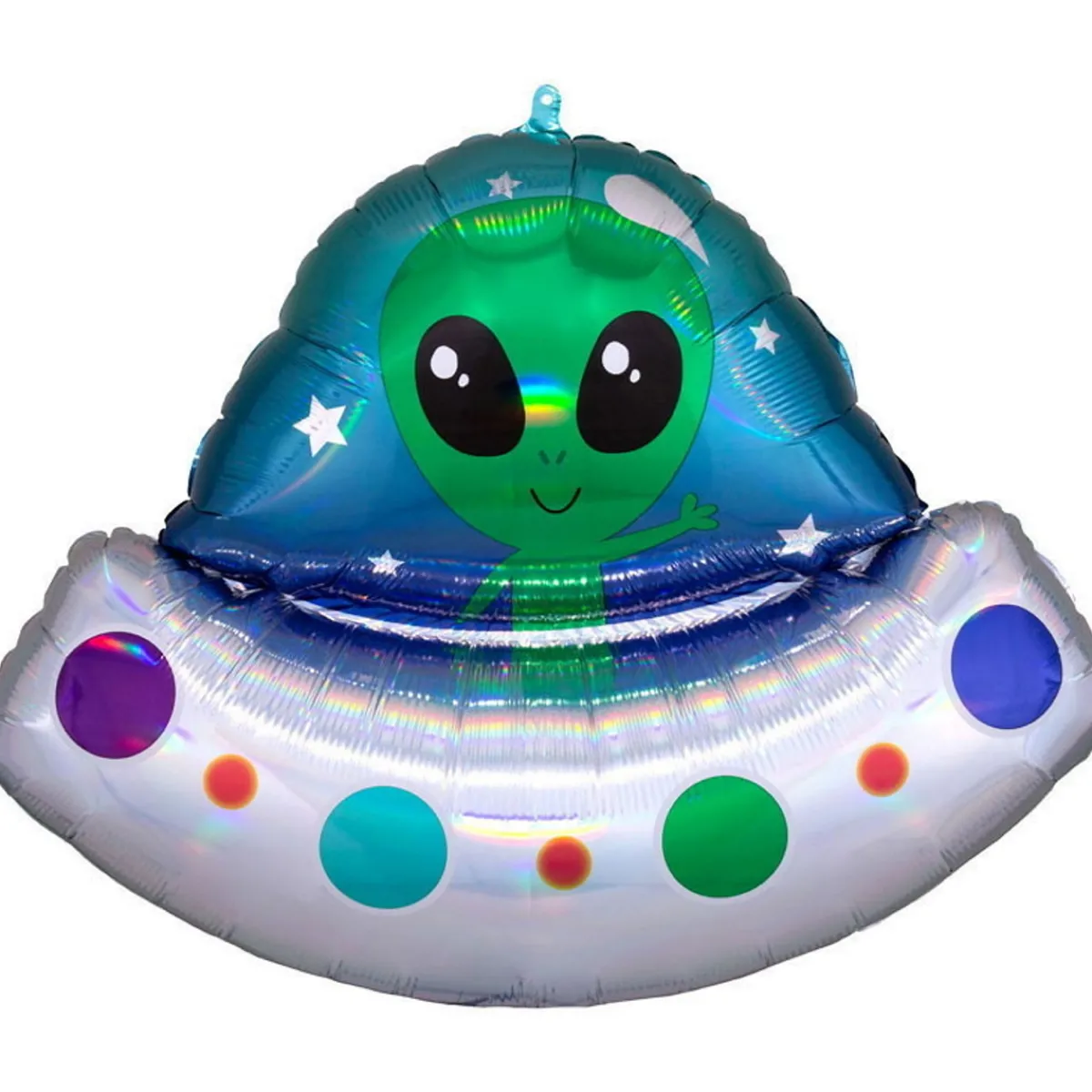 Amscan Ballong 71×53 cm – en glad rymdvarelse kommer på besök i sitt tefat | Barn Ballonger
