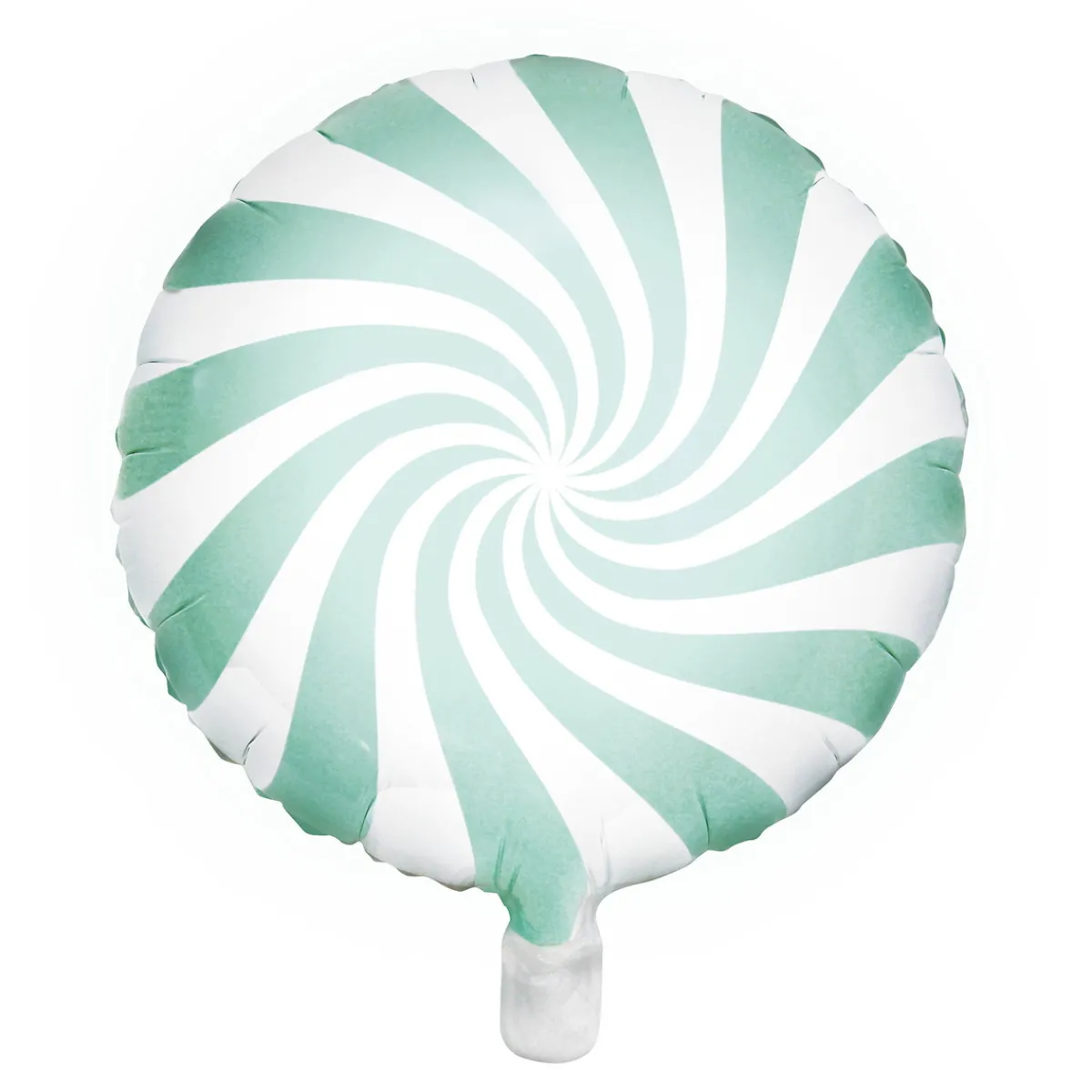 Barn PartyDeco Ballong Ø35 cm – vit ballong med mintgrön virvel / swirl