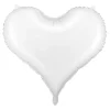 PartyDeco Ballong 61×53 cm – vitt hjärta, perfekt för alla hjärtans dag & valentines | Barn Ballonger