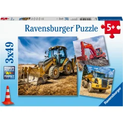 Ravensburger Barnpussel 3x49 Digger at work | Barn Barnpussel