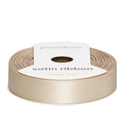 Panduro Hobby Beige satinband – 12 mm brett och 8 meter långt