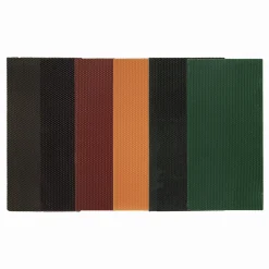 Panduro Hobby Bivaxkakor för ljustillverkning, 6 st. ark i lite mörkare jordfärger – 19,5×34 cm