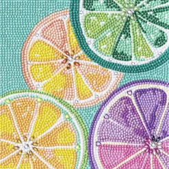 Panduro Hobby Bling Dots, diamond painting för barn 8+ år sommarfrukt 20x20 cm | Barn Bling-Dots