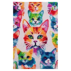 Barn Panduro Hobby Bling Dots, diamond painting för barn 8+ år, självlysande katt 30×40 cm