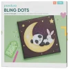 Barn Panduro Hobby Bling Dots, diamond painting 6+ år, panda på självlysande måne, tavla 20×20 cm