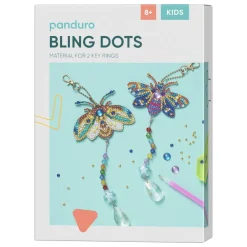 Barn Panduro Hobby Bling Dots Kit, pärla 2 vackra nattfjärilar med gnistrande pärlsvansar!