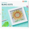 Barn Panduro Hobby Bling Dots tavla solros, diamond painting för barn – bling dots, motiv & tavelram à 18×18 cm