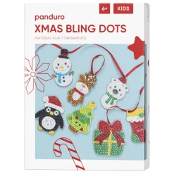 Barn Panduro Hobby Bling Dots Xmas, pärla 7 fina julgransdekorationer med upphängning