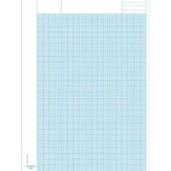 Oklassificerat Block med millimeterrutor i blått för ritningar m.m. A4 – 210x297 mm, 50 ark