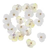 Panduro Hobby Blomformade knappar vita & transparent iriserande 18 st Ø11 mm | Knappar