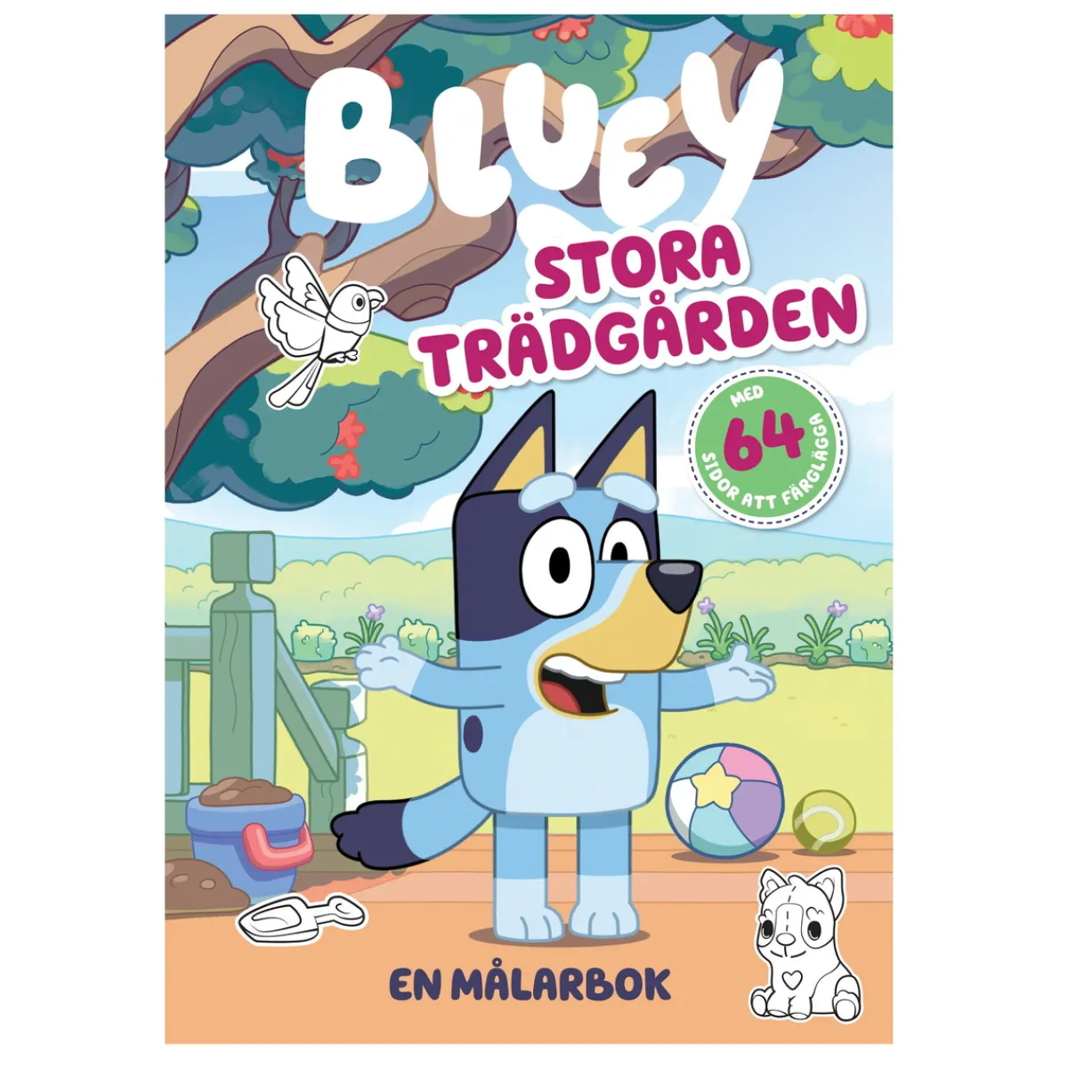 Barn Bluey målarbok – Stora trädgården