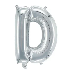 Panduro Hobby Bokstavsballong D silver 32 cm | Barn Ballonger