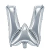 Panduro Hobby Bokstavsballong W silver 32 cm | Barn Ballonger