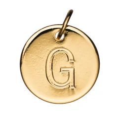 Panduro Jewellery Bokstavshänge cirkel G – Ø12 mm, mässing pläterat med 9 karat guld