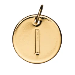 Panduro Jewellery Bokstavshänge cirkel I – Ø12 mm, mässing pläterat med 9 karat guld