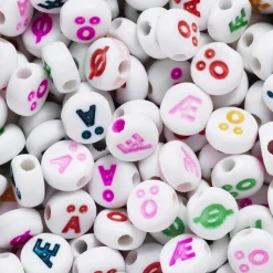 Barn Panduro Hobby Bokstavspärlor 100-pack med färgade bokstäver – Å, Ä, Ö, Æ, Ø