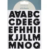Panduro Hobby Bokstäver klistermärken A-Z glitter svart – sammanlagt 50 alfabet stickers, 23 mm höga | Glitterstickers