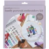 Panduro Hobby Brodera ett familjeporträtt – kit med broderiring, broderitråd & mönster | Broderikit