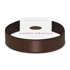 Panduro Hobby Brunt satinband – 12 mm brett och 8 meter långt | Satinband