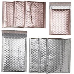 Panduro Hobby Bubbelplastpåsar i metallicfärger, 8 st. 150×105 mm / 200×125 mm , 4 av var | Presentpåsar
