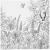 Panduro Hobby Canvas med tryckt motiv – härlig vårblomster 30×30 cm | Uppspänd Målarduk / Bomull