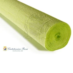 Cartotecnica Rossi kräppapper 558 – gulgrön, 180 g rulle (144 g/m²) à 50×250 cm | Crepepapper