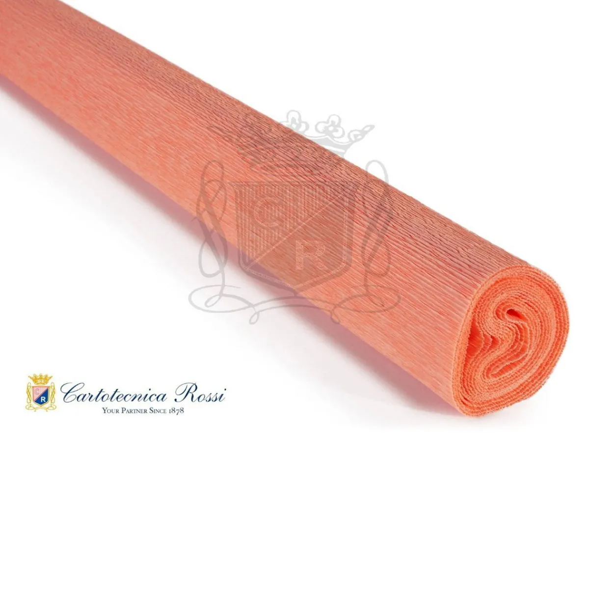 Cartotecnica Rossi kräppapper 382 – aprikos, 90 g rulle (120 g/m²) à 50×150 cm | Crepepapper
