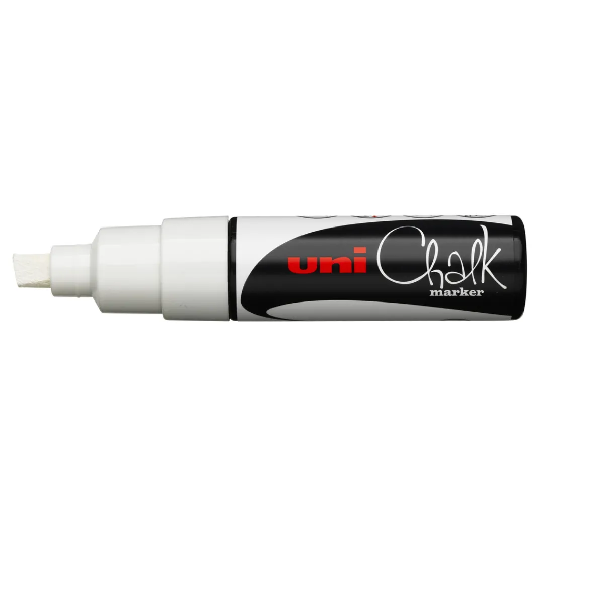 Uni Chalk marker vit chisel 8 mm | Tuschpennor & Markers
