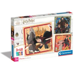 Barn Clementoni pussel 3-in-1 – Harry Potter, 3×48 bitar, 3 pussel som blir 21×20,5 cm vardera