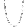 Panduro Jewellery 100 cm lång gemkedja / smyckeskedja, 8 mm långa segment – silverfärgad koppar | Kedjor