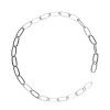 Panduro Jewellery 18 cm lång silverfärgad gemformad kedja för armband, smyckeskedja med långa länkar | Kedjor