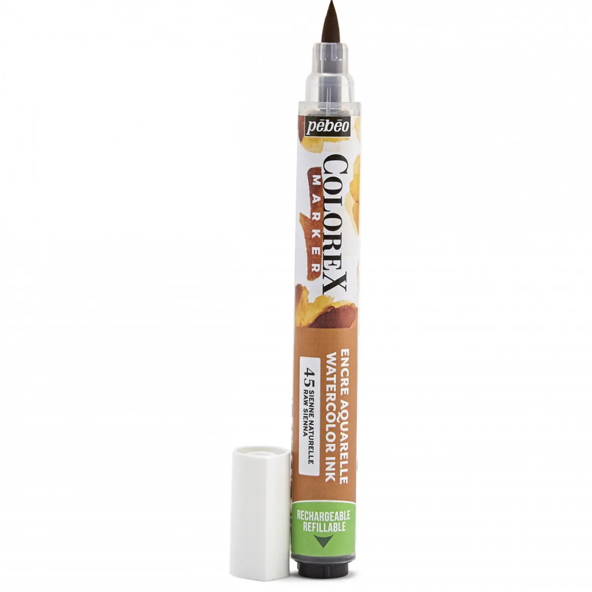Pebeo Colorex Marker Raw Sienna – marker med akvarellbläck och penselspets