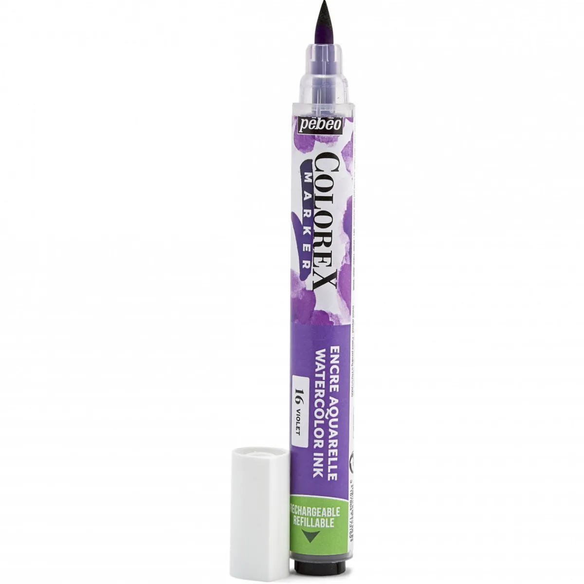 Pebeo Colorex Marker Violet – marker med akvarellbläck och penselspets | Akvarell- & Vattenfärger