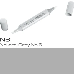 Copic Sketch N6 Neutral Gray | Tuschpennor & Markers