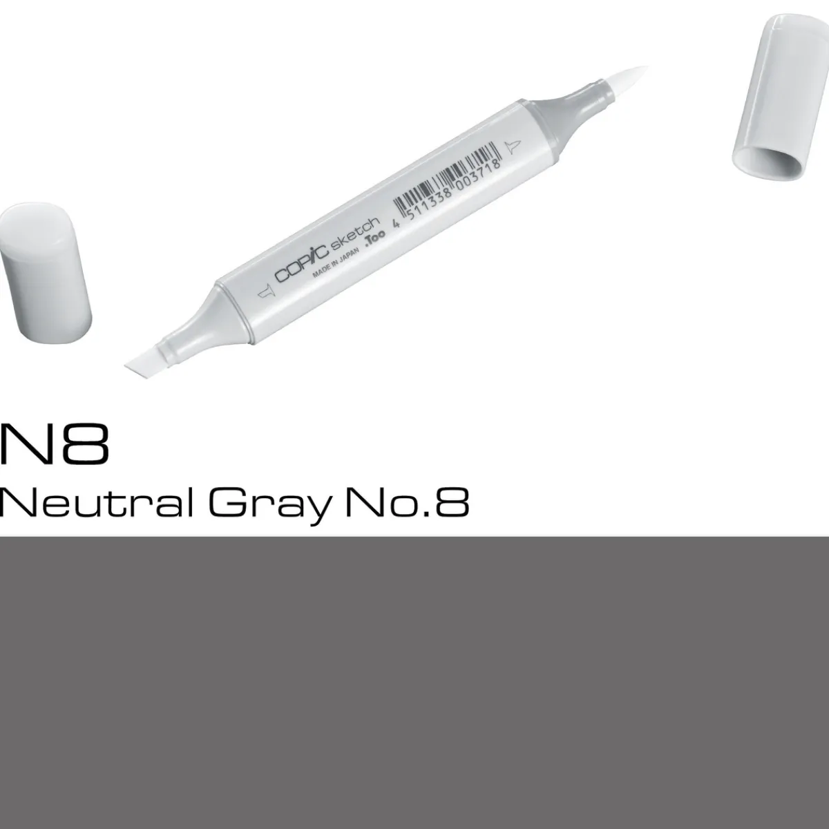 Copic Sketch N8 Neutral Gray | Tuschpennor & Markers