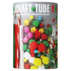 Barn Panduro Hobby Craft Tube Xmas pysselrör fyllt med roliga saker för vintrigt julpyssel!
