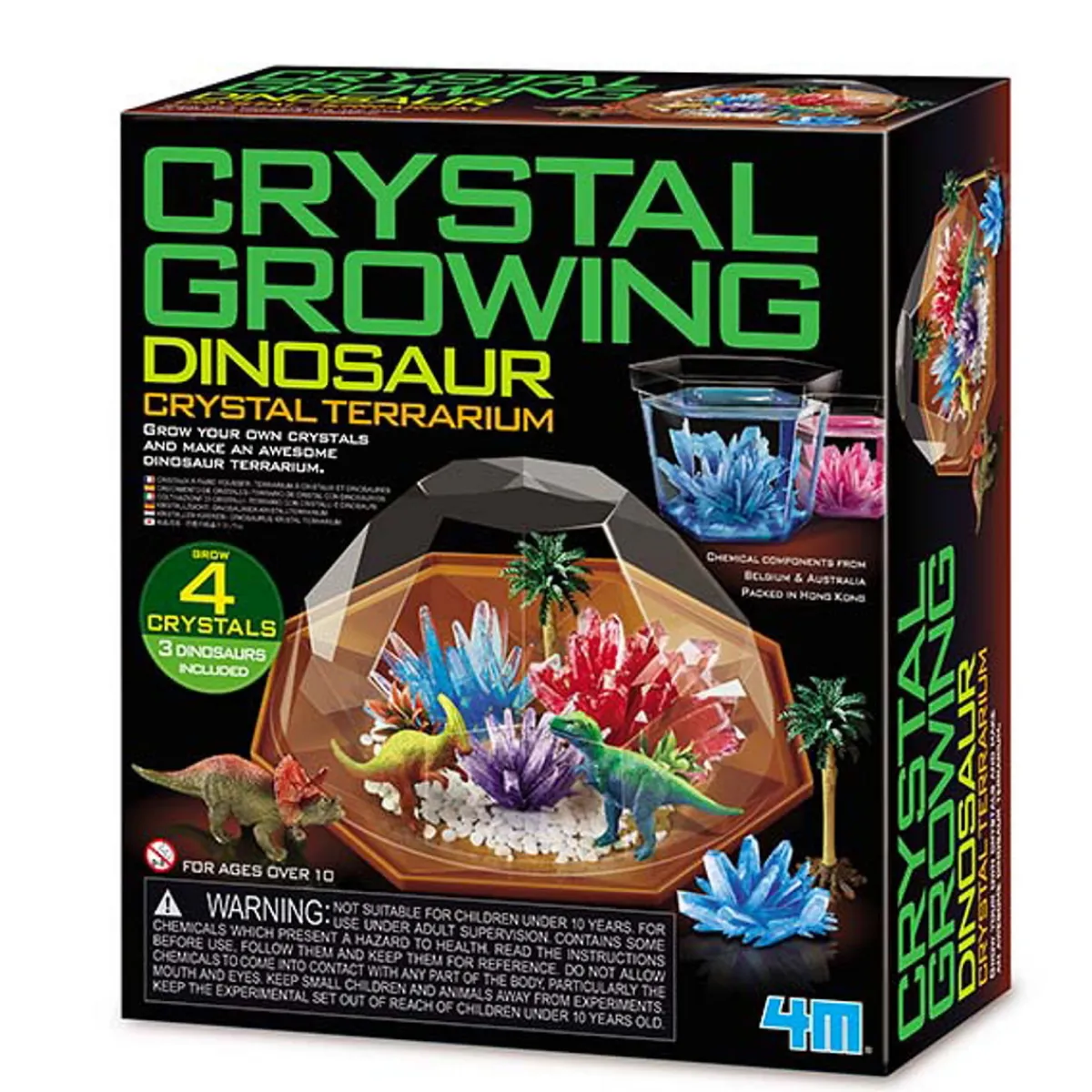Barn 4M Crystal Growing Dinosaur – odla kristaller till ett dinosaur terrarium