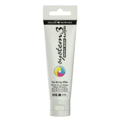 System 3 Daler-Rowney System3 Heavy Body akrylfärg 59 ml – Zinc Mixing White 006 | Akrylfärger