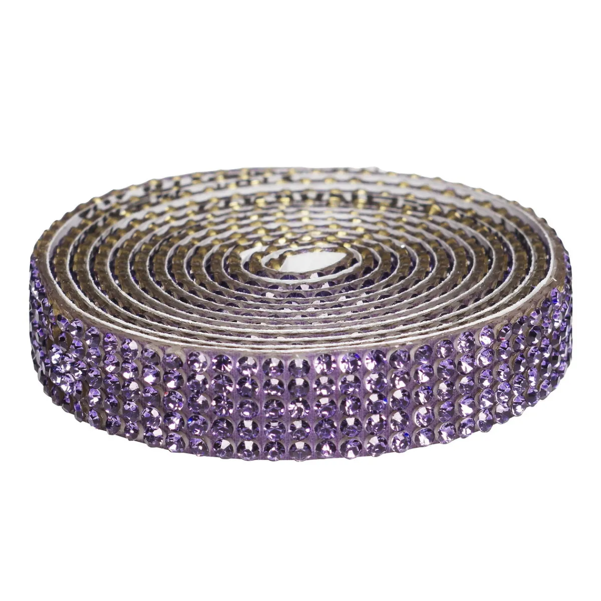 Panduro Hobby Dekorband självhäftande med strasstenar 1 meter×10 mm roséguld