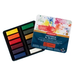 Derwent Inktense XL Blocks 12 – akvarellkritor i stort format, 60×20×20 mm st. | Kritor
