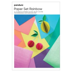 Panduro Hobby Designblock Rainbow A4, 24 ark, varav 4 med metallictryck, 180 g/m² | Designblock
